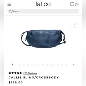 Latico Leathers Callie Sling Crossbody, Denim
